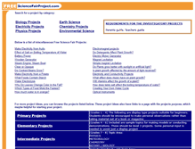 Tablet Screenshot of freesciencefairprojects.com